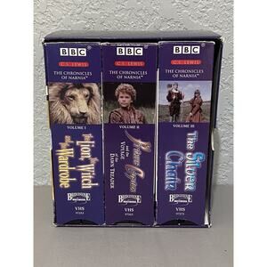 The Chronicles of Narnia Box Set Complete 6 VHS Tapes 1988-1990 C. S. Lewis BBC